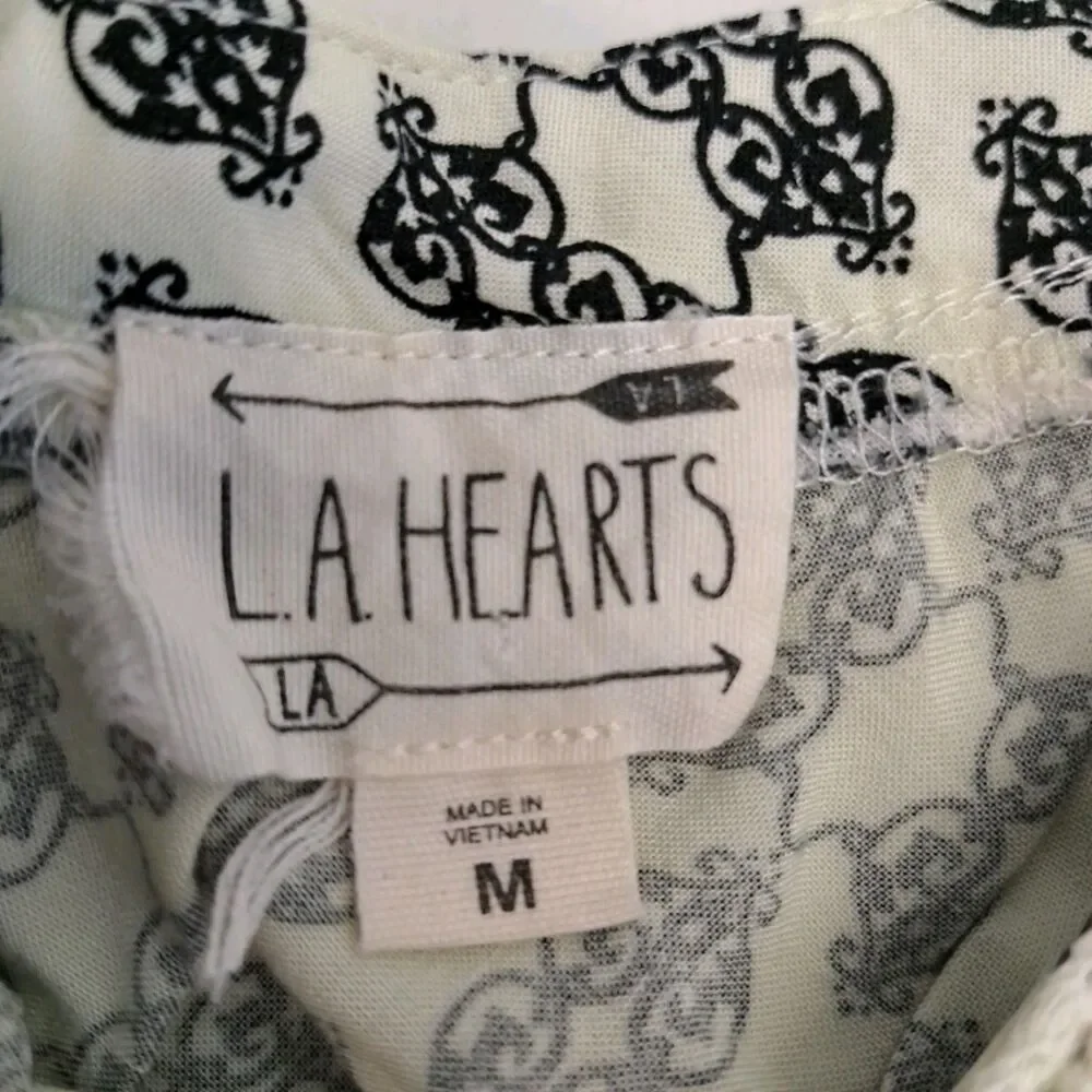 LA Hearts Women's M Cold Shoulder Short Sleeve Blouse - Picture 3 of 6